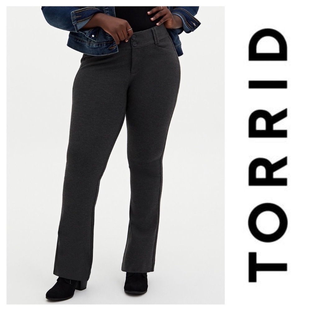 Torrid Studio Signature Premium Ponte Stretch Trouser Charcoal Gray NWT-26R